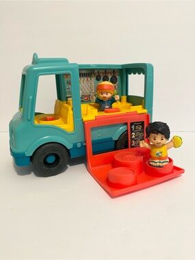 Little People Serve It Up Food Taco Truck 2 Figures Cook Dollhouse Fisher Price